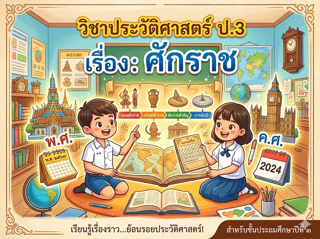 ส12102 วิชาประวัติศาสตร์ ระดับชั้นประถมศึกษาปีที่ 3 ภาคเรียนที่ 1