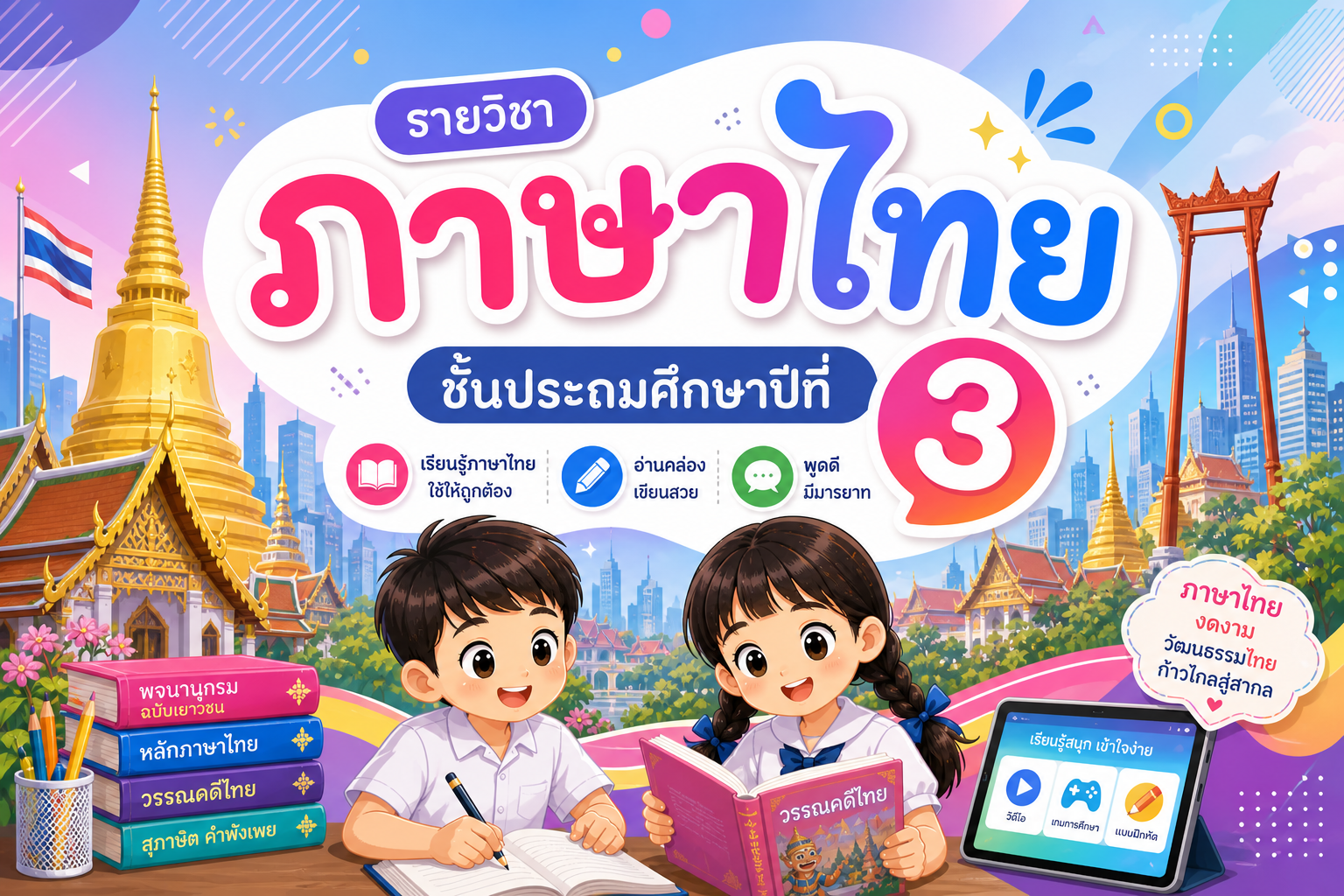 ท13101 วิชาภาษาไทย ป.3 ภาคเรียนที่ 1