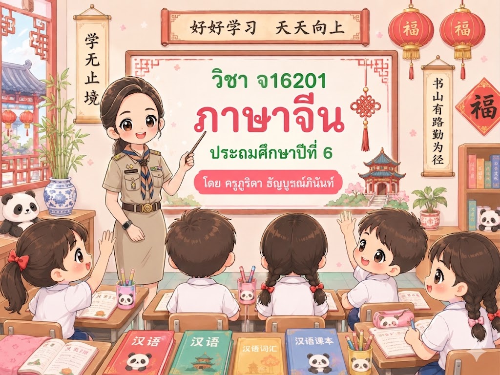 จ 16201 วิชาภาษาจีน ป.6